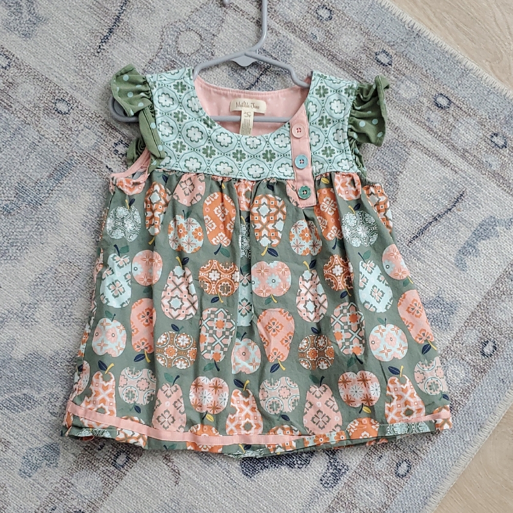 Matilda Jane Girls Just Imagine Bella Tunic Top Apples Pears Shirt Sz6